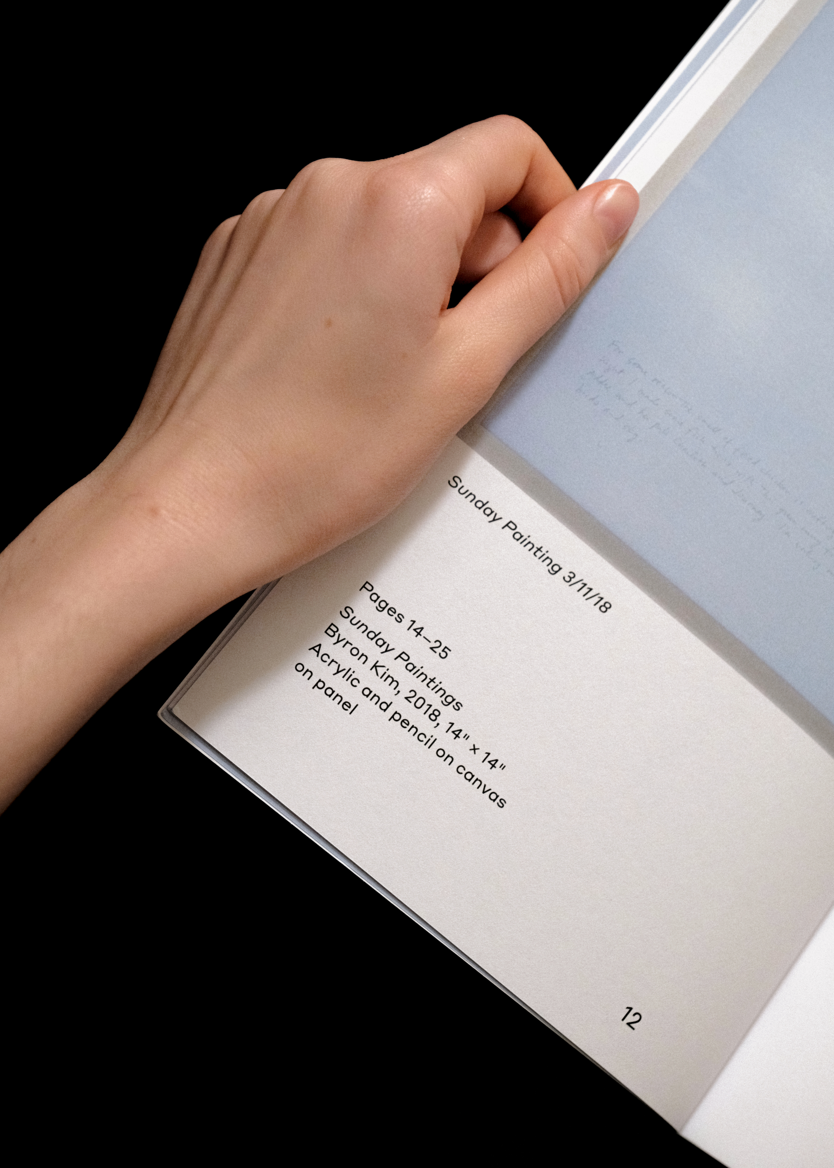 Interior spread detail from Byron Kim catalog